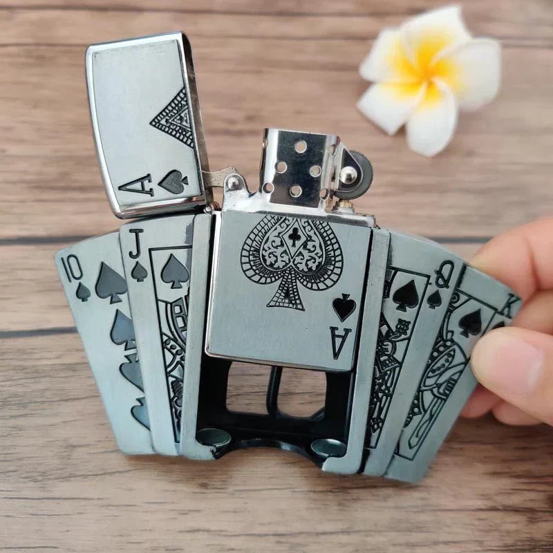 Fivela Cartas de Baralho com Isqueiro Embutido - Esporatto