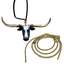 Enfeite Retrovisor Boi Long Horn + Mini laço