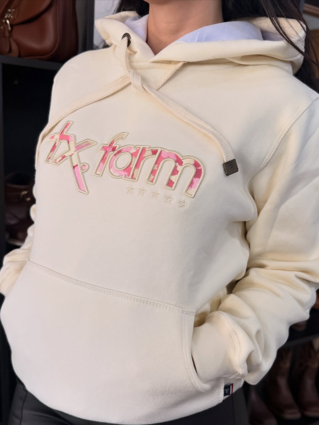 Moletom Feminino Texas Farm Logo Camuflada