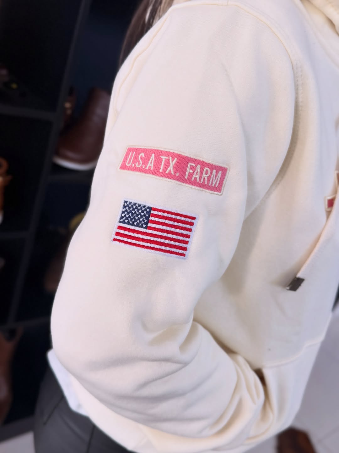 Moletom Feminino Texas Farm Logo Camuflada