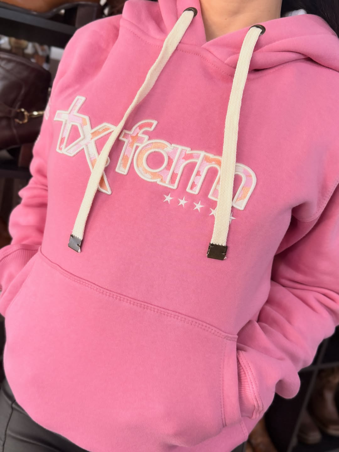Moletom Feminino Texas Farm Logo Camuflada