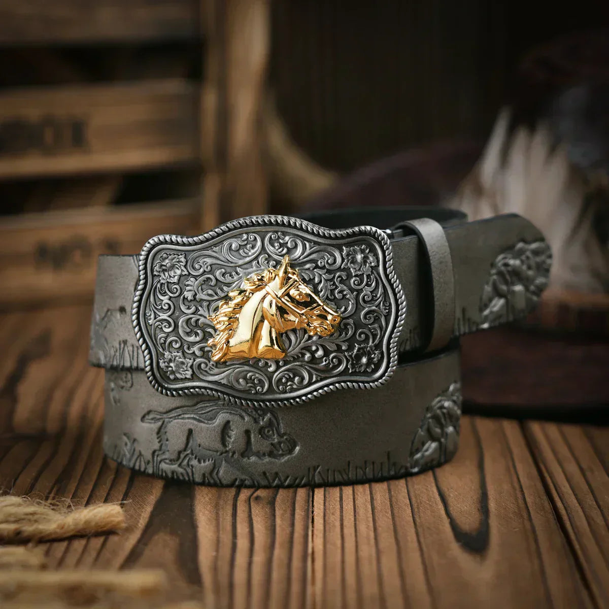 Cinto Cavalo Nobre em Couro Premium – Esporatto