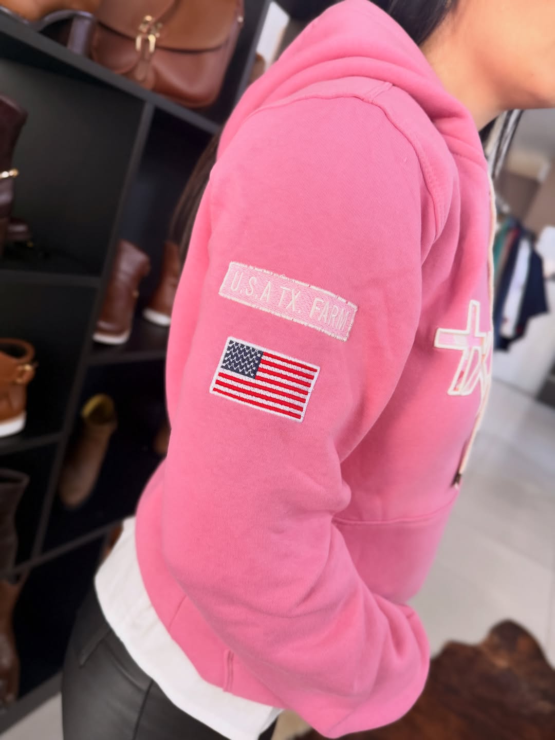 Moletom Feminino Texas Farm Logo Camuflada