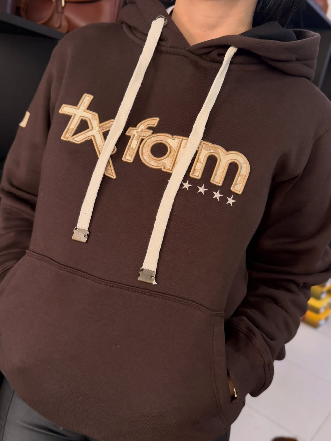 Moletom Feminino Texas Farm Logo Camuflada