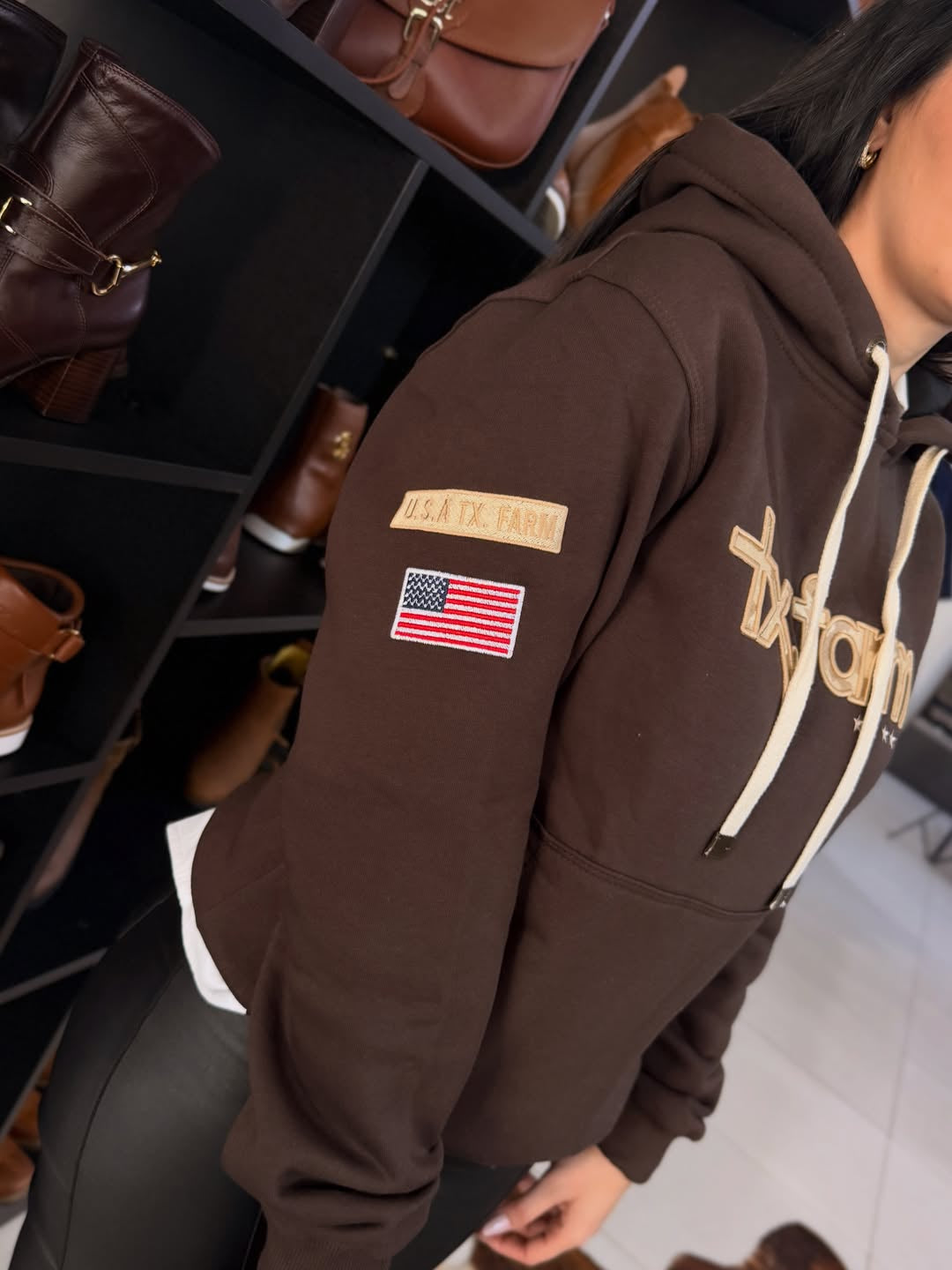 Moletom Feminino Texas Farm Logo Camuflada