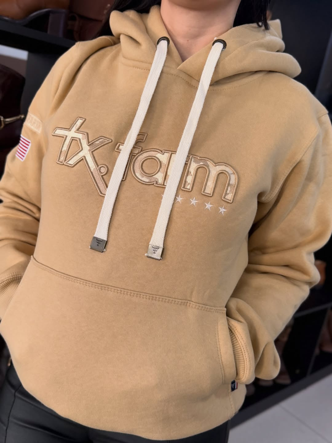 Moletom Feminino Texas Farm Logo Camuflada