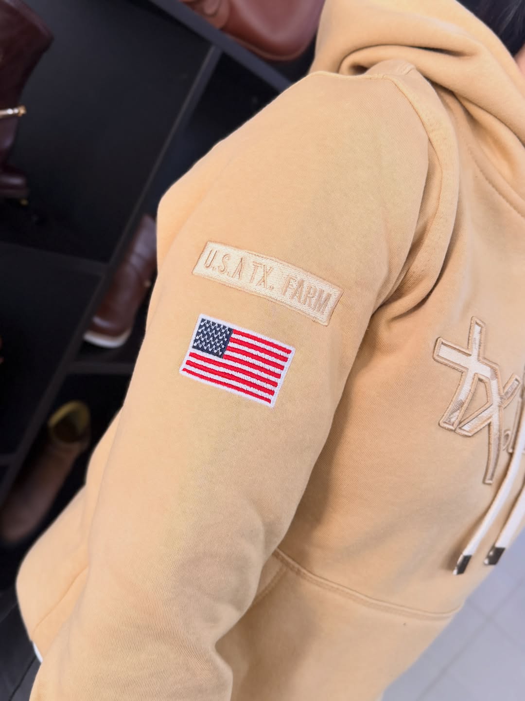 Moletom Feminino Texas Farm Logo Camuflada